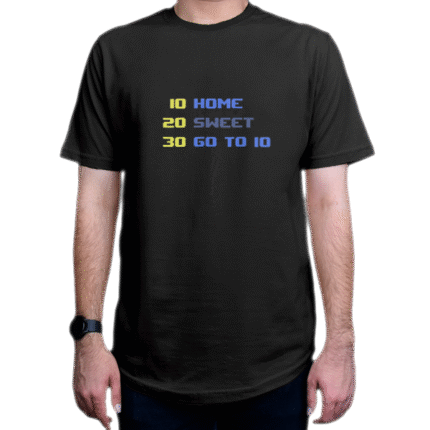 تیشرت برنامه نویسی طرح Home Sweet Go to 10