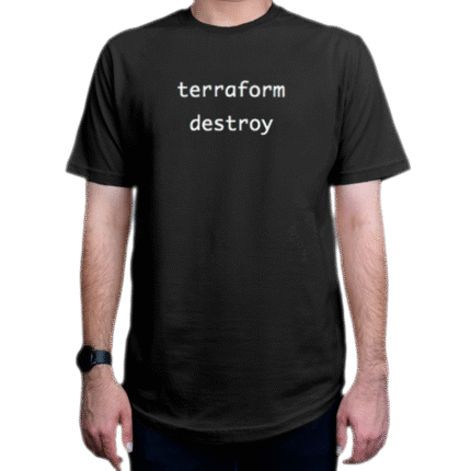تیشرت برنامه نویسی طرح Terraform Destroy