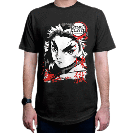 تیشرت انیمه طرح Demon Slayer شیطان کش شخصیت Rengoku رنگوکو