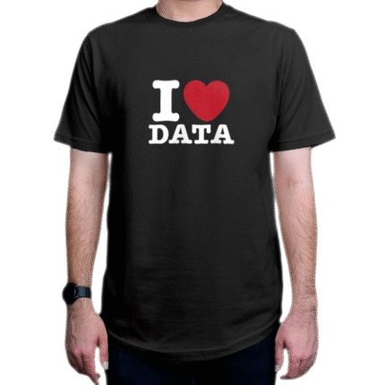تیشرت برنامه نویسی طرح I Heart Data