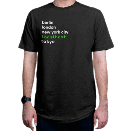 تیشرت برنامه نویسی طرح localhost cities