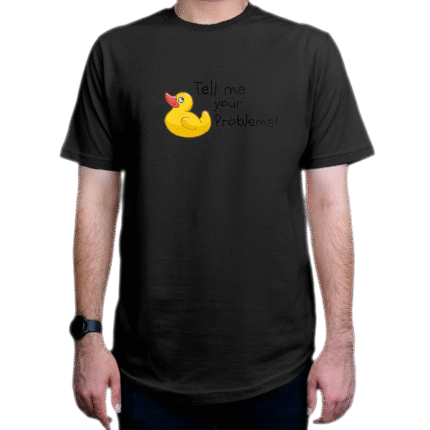 تیشرت برنامه نویسی طرح Rubber Duckie Tell me your problems