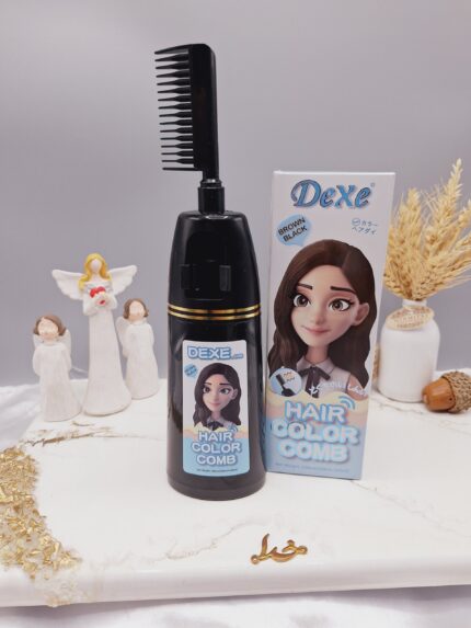 شانه رنگ مو قهوهای تیره برند دکسی Dexe کد 4849