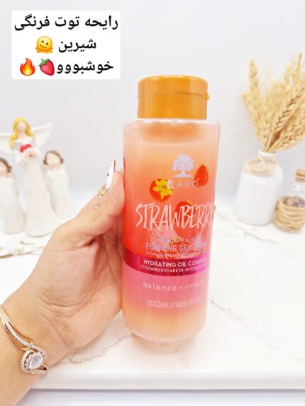 ژل حمام شاین دار با رایحه توت فرنگی برند راکو RAKO کد RK1337