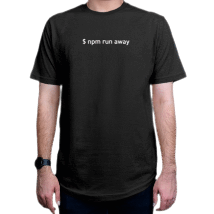 تیشرت برنامه نویسی طرح npm run away