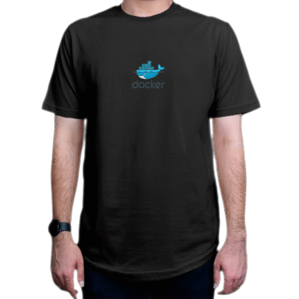 تیشرت برنامه نویسی طرح Docker blue