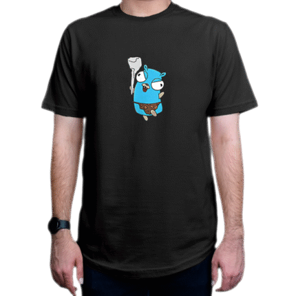 تیشرت برنامه نویسی طرح Caveman Gopher