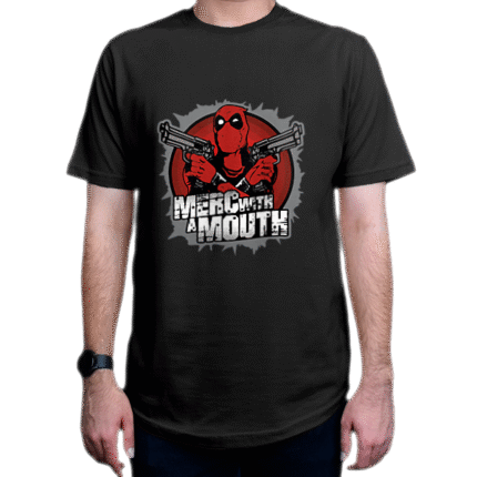 تیشرت طرح فیلم Deadpool ددپول مدل MERC WITH A MOUTH