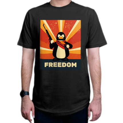 تیشرت برنامه نویسی طرح لینوکس Linux آزادی FREEDOM