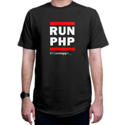 تیشرت برنامه نویسی طرح RUN PHP