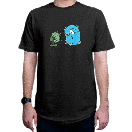 تیشرت برنامه نویسی طرح Sweaty Gopher