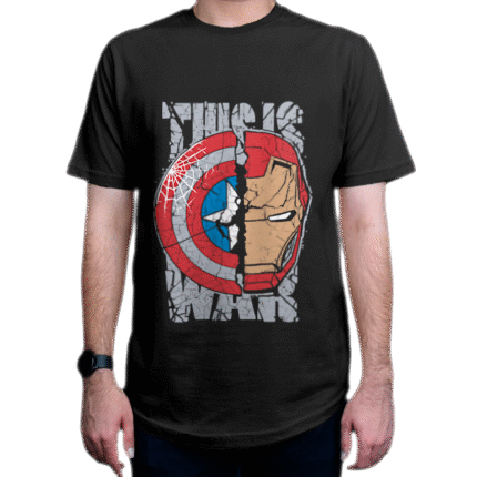 تیشرت طرح فیلم Iron man مرد آهنی شخصیت Iron Man-Captain America مردآهنی-کاپیتان آمریکا