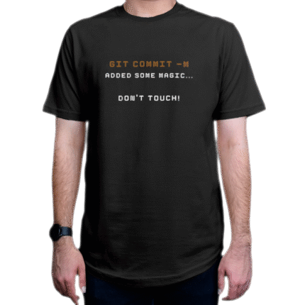 تیشرت برنامه نویسی طرح !git commit m added some magic...don't touch