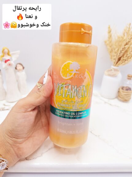 ژل حمام شاین دار با رایحه ویتامین سی برند RAKO کد RK1335