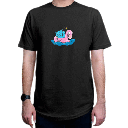 تیشرت برنامه نویسی طرح Flamingo Swimming Gopher