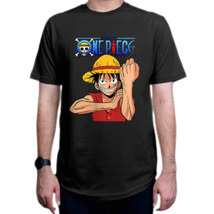 تیشرت طرح انیمه One Piece وان پیس شخصیت Luffy لوفی Logo لگو