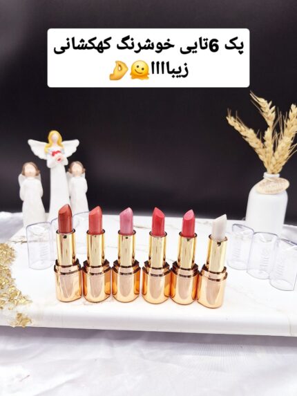پک رژ لب جامد مات 6 عددی شاین دار میس بتی Miss Betty کد K 3382