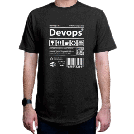 تیشرت برنامه نویسی طرح Devops Barcode