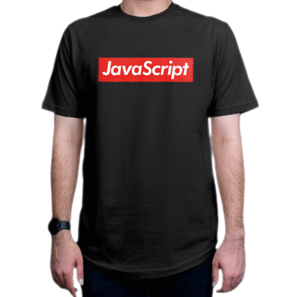تیشرت برنامه نویسی طرح جاوا اسکریپت java script قرمز red