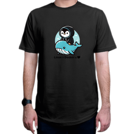 تیشرت برنامه نویسی طرح Docker+Linux