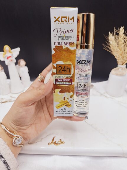پرایمر 24 ساعته غنی شده با کلاژن و طلا 24 عیار برند XQM کد X2162
