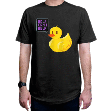 تیشرت برنامهنویسی طرح Duck Debugging اردک دیباگ