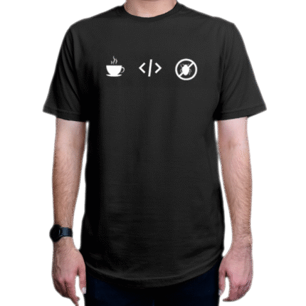تیشرت برنامه نویسی طرح Coffee Code Debug