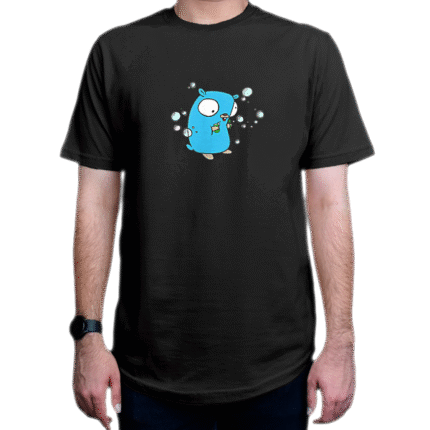 تیشرت برنامه نویسی طرح Bubble gopher