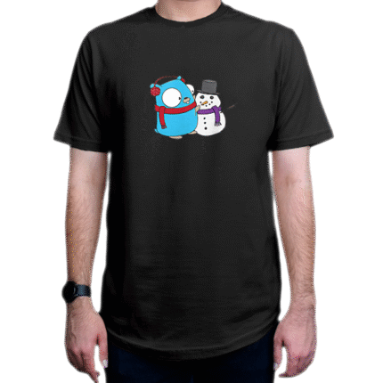 تیشرت برنامه نویسی طرح Gopher and Snowman