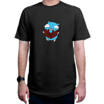 تیشرت برنامه نویسی طرح Frolicking Bearded Gopher