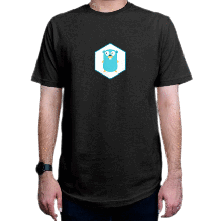 تیشرت برنامه نویسی طرح Golang Gopher GO hexagon
