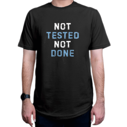 تیشرت برنامه نویسی طرح not tested not done