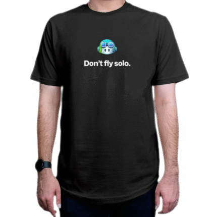 تیشرت برنامه نویسی طرح dont fly solo
