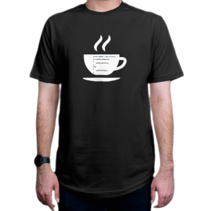 تیشرت برنامه نویسی طرح Coffee Code کد قهوه