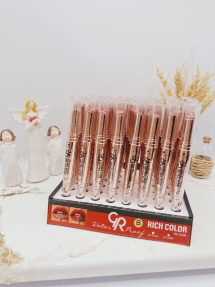خط لب و رژ لب جامد دو سر ضد آب برند RICH COLOR کد A239