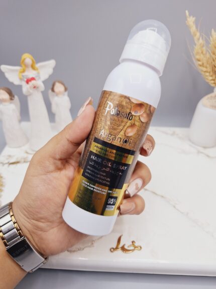 اسپری مو روغن آرگان و انواع پروتین مناسب برای درخشان کننده و صاف کنندگی مو برند Potosolo کد p-8003