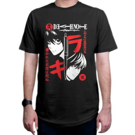 تیشرت طرح انیمه Death Note دفترچه مرگ شخصیت لایت-ال L-Light