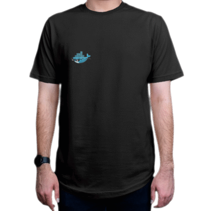 تیشرت برنامه نویسی طرح Docker sunglass